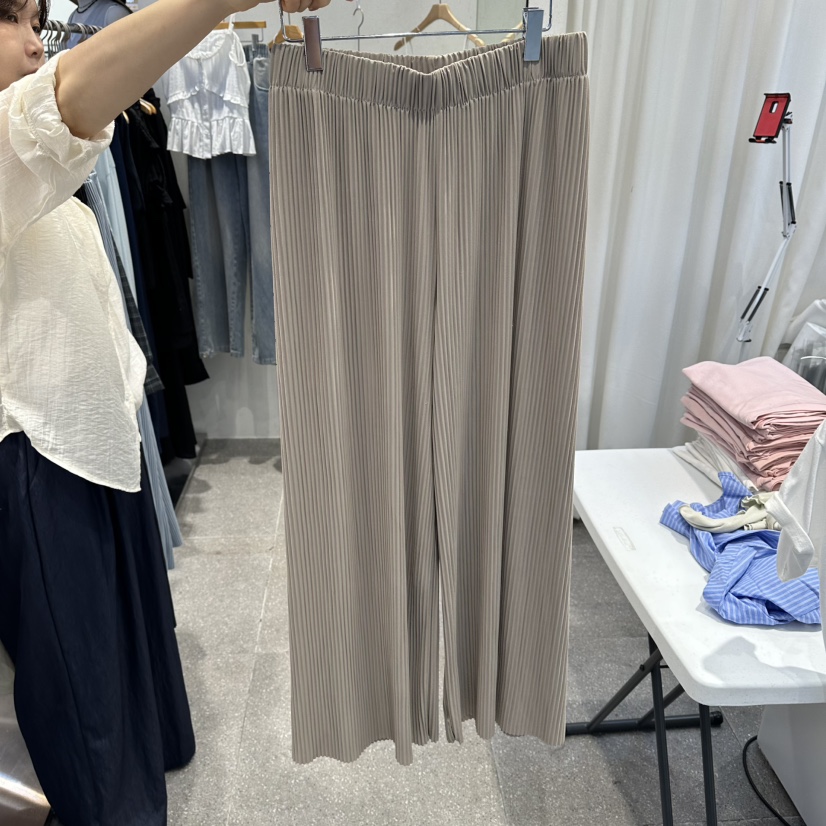 ELAN韓國直郵實拍女裝新款休閑推薦熱賣26夏季休閑褲褶皺ELAN休閑褲圖色1