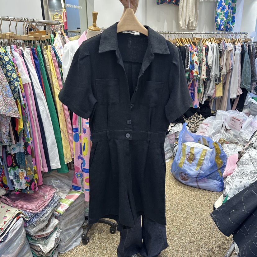 HAPPYBERRY東大門實拍韓國女裝新品26夏季人氣連體褲亞麻HAPPYBERRY連體褲圖色2