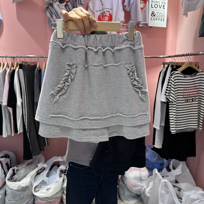 K STORY東大門實拍韓國女裝新品時尚26夏季26春夏裙褲荷葉邊K STORY裙褲圖色1