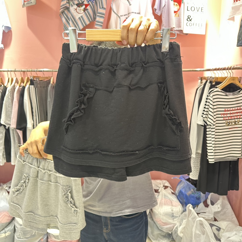 K STORY東大門實拍韓國女裝新品時尚26夏季26春夏裙褲荷葉邊K STORY裙褲圖色2