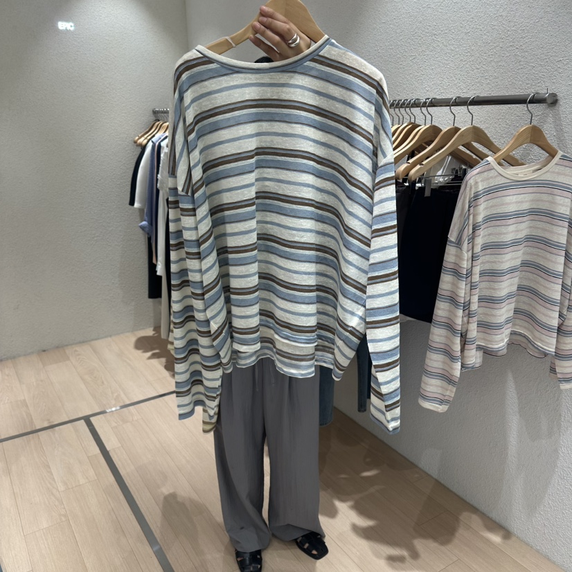 EPIC-S韓國直郵女士新品26春夏推薦熱賣人氣長袖T恤亞麻EPIC-S長袖T恤圖色3