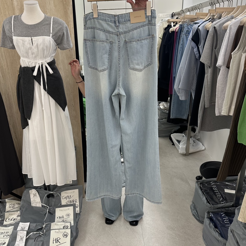 WRITTEN BY韓國直郵女士新款26春夏牛仔褲不含腰帶緊身褲WRITTEN BY牛仔褲