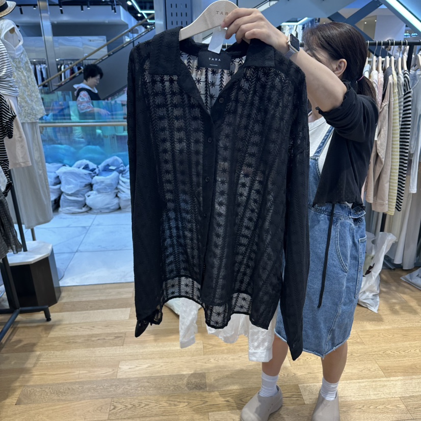 TARA韓國代購女士新品職業人氣休閑推薦熱賣時尚襯衫蕾絲衫TARA襯衫/蕾絲衫圖色2