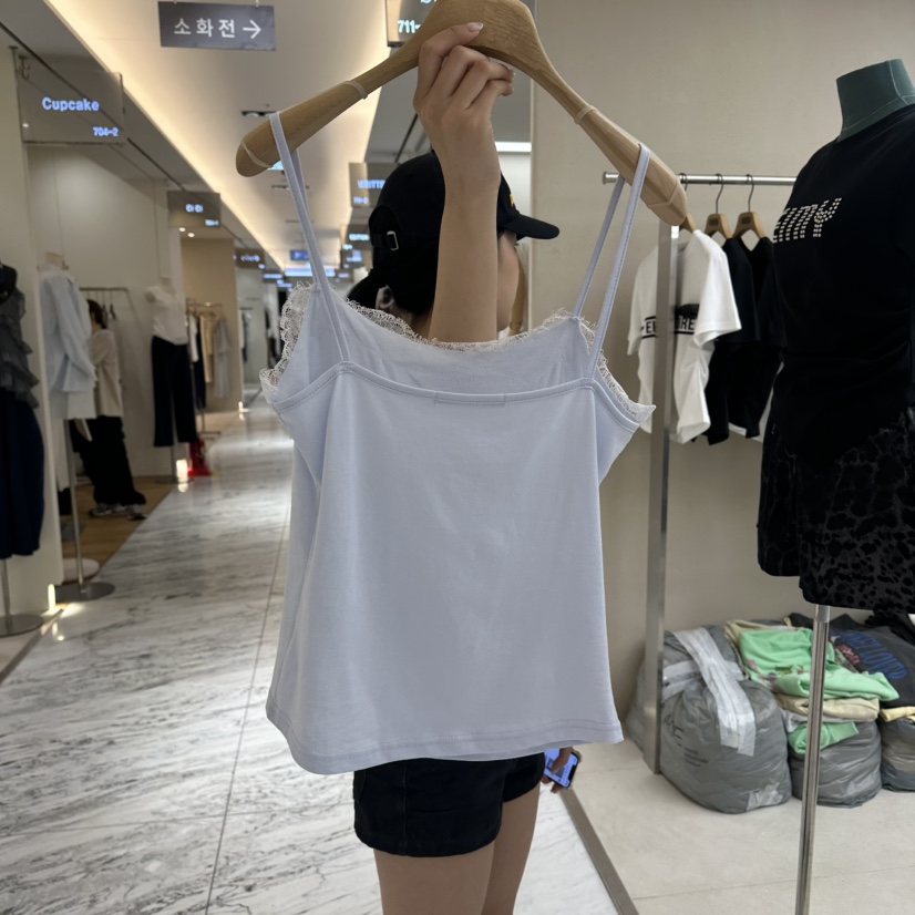 FORMING-P韓國東大門直郵女士新品26春夏吊帶背心蕾絲無袖FORMING-P吊帶/背心