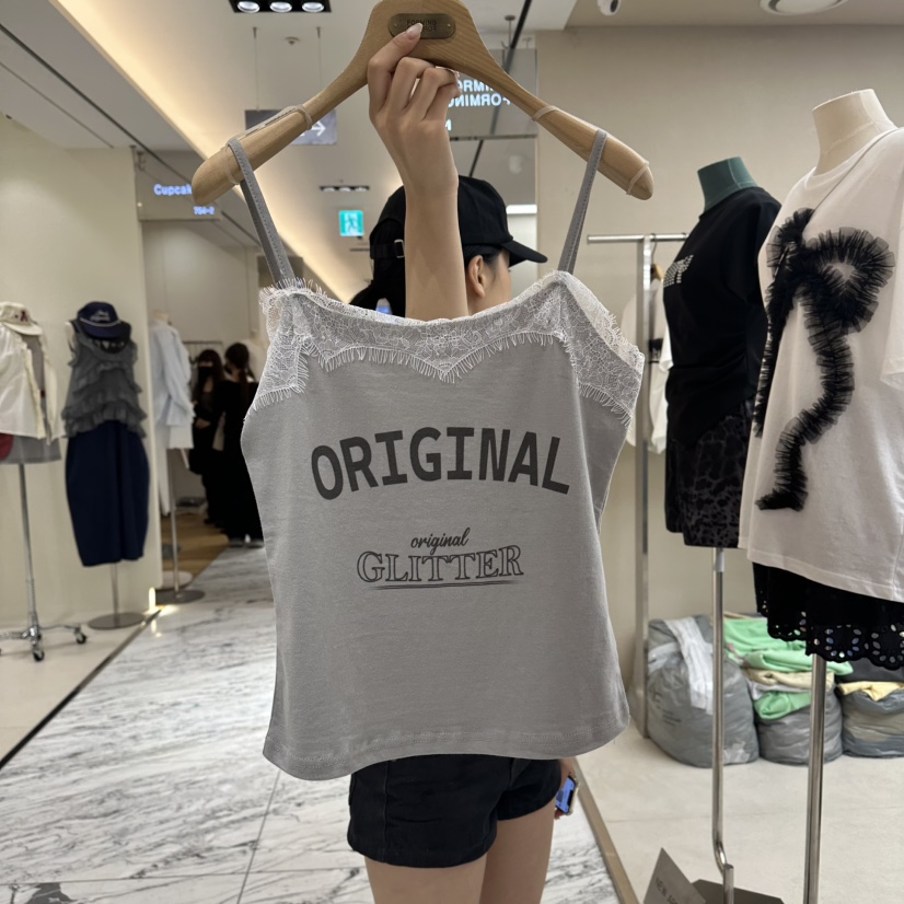 FORMING-P韓國東大門直郵女士新品26春夏吊帶背心蕾絲無袖FORMING-P吊帶/背心圖色2