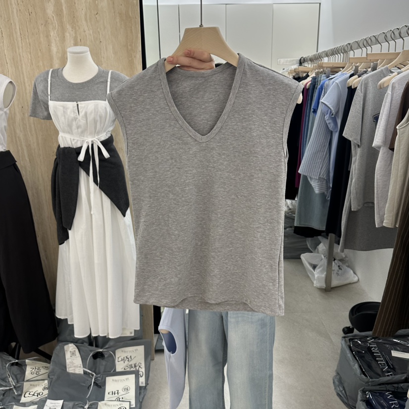 WRITTEN BY韓國東大門代購女裝新品休閑人氣吊帶背心無袖WRITTEN BY吊帶/背心圖色3
