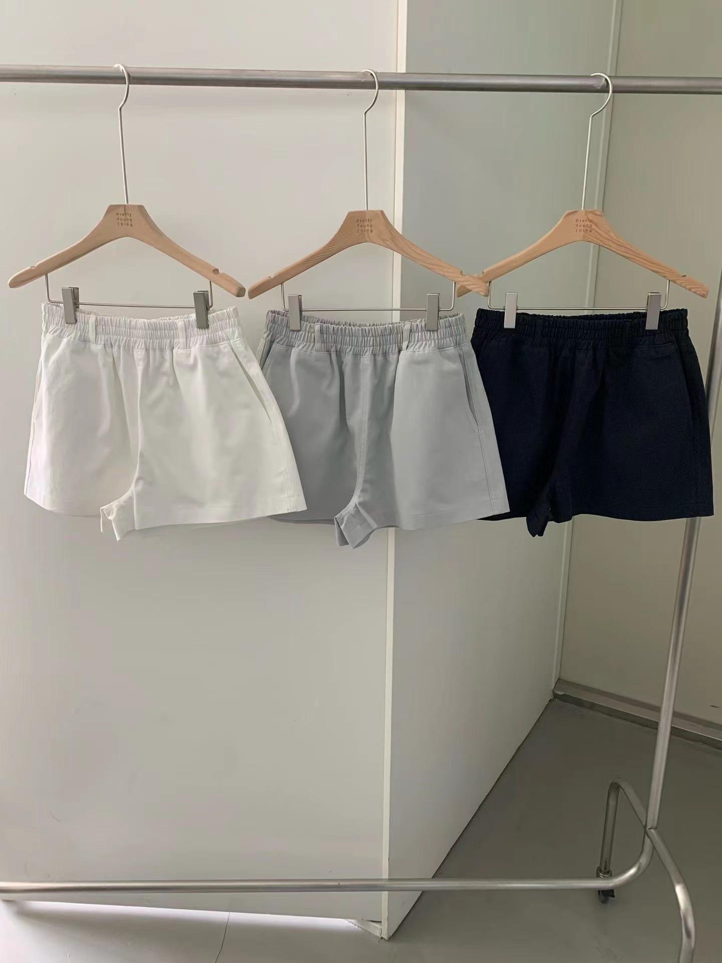 PYT-ot韓國東大門直郵女士新款熱賣26春夏職業休閑短褲棉質pretty young thing短褲圖色3左三色