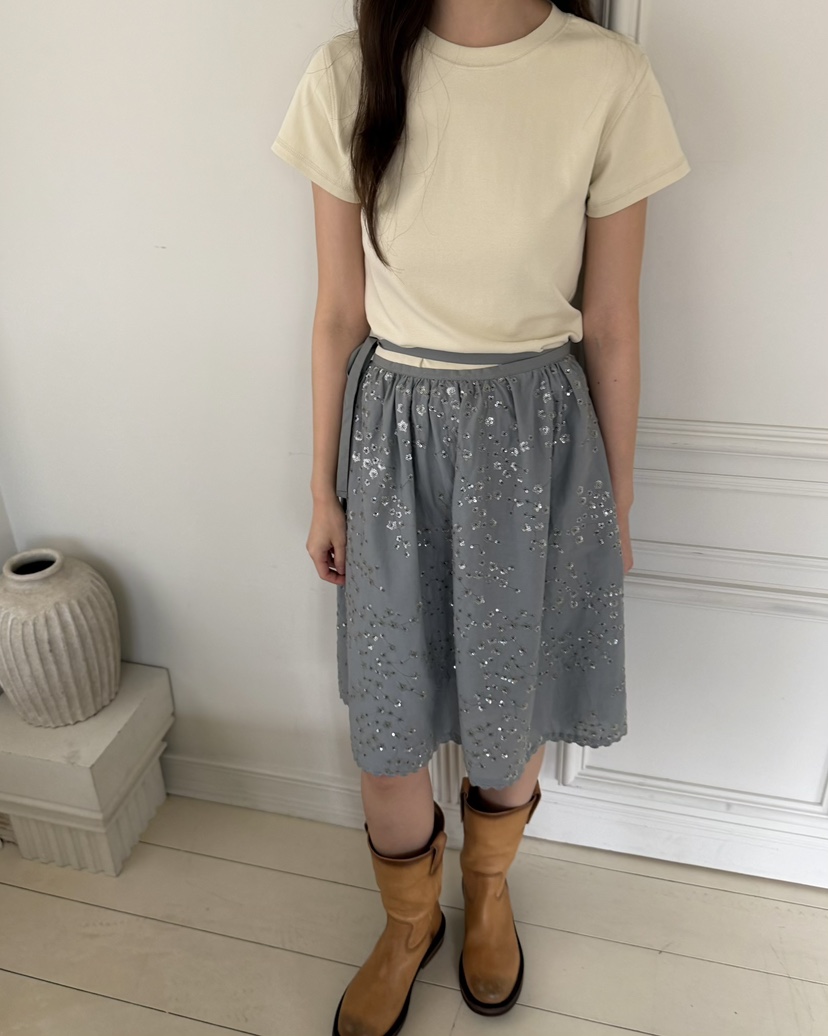 PEBBLE韓國直郵女士新款26夏季熱賣休閑26春夏半身裙中短裙PEBBLE半身裙/中短裙