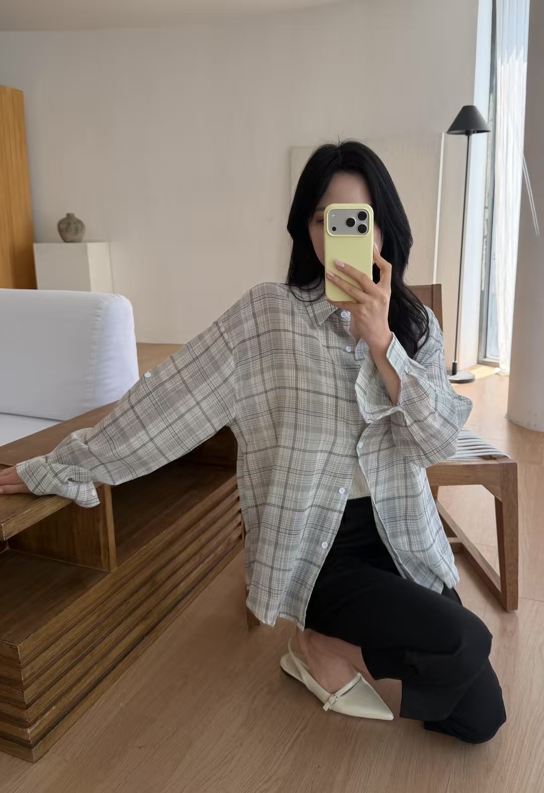 바츠韓國直郵女裝新品推薦時尚人氣職業休閑26春夏襯衫蕾絲衫Vatz襯衫/蕾絲衫圖色2