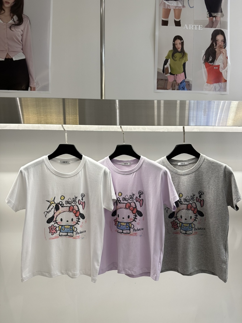 ARTE STUDIO/ATTENTION EDITORIAL韓國直郵實拍女士新款26夏季T恤ARTE StudioT恤圖色1左一色