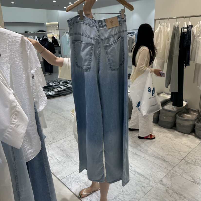 BLUEI-D/N SHARP韓國代購女裝新品26春夏26夏季牛仔褲Blue i-d/N SHARP牛仔褲
