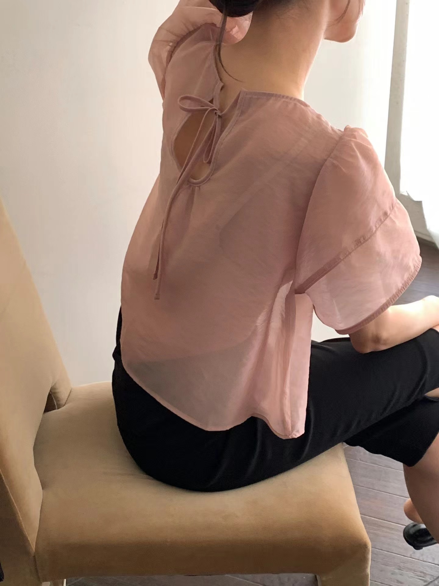 INOUF韓國東大門代購女士新款休閑26春夏時尚熱賣襯衫蕾絲衫INOUF/FLUTTER襯衫/蕾絲衫