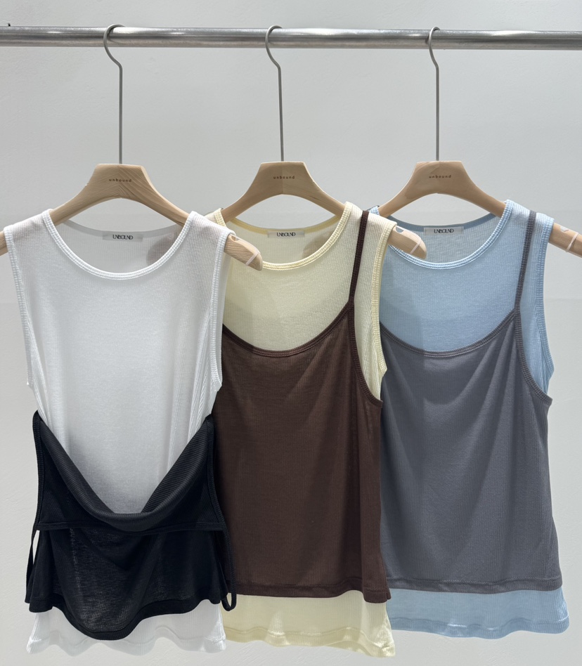 UNBOUND東大門實拍韓國女裝新品職業26春夏吊帶背心天絲無袖UNBOUND吊帶/背心
