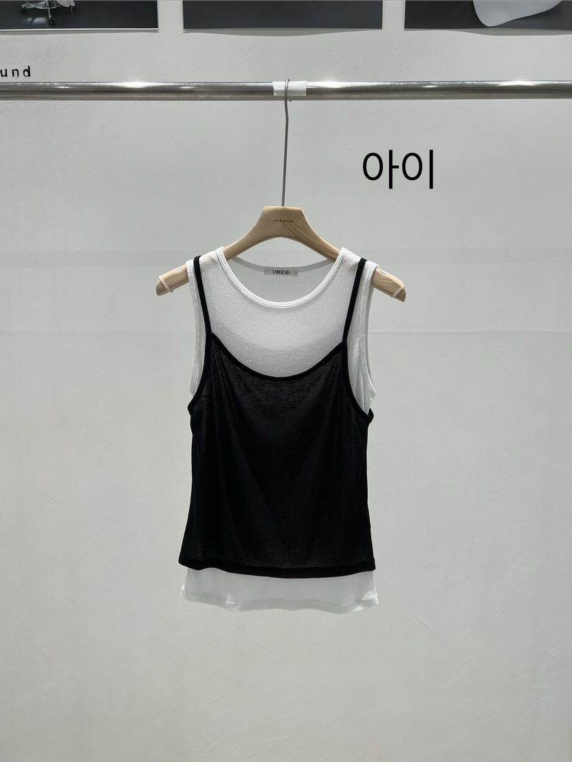 UNBOUND東大門實拍韓國女裝新品職業26春夏吊帶背心天絲無袖UNBOUND吊帶/背心圖色2