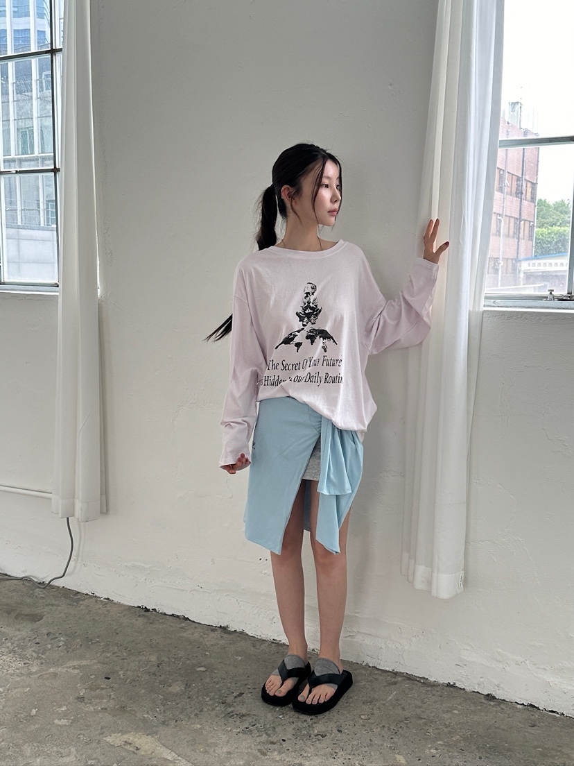 UNBOUND韓國東大門代購女裝新品推薦26夏季熱賣時尚長袖T恤UNBOUND長袖T恤