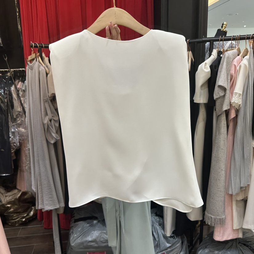 HERISH東大門實拍韓國女士新品職業時尚26春夏襯衫蕾絲衫無袖Haute-Herish-Q襯衫/蕾絲衫