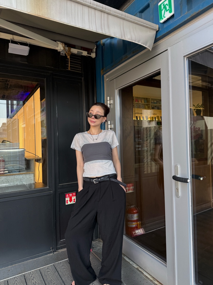 LUMIPLE韓國直郵女裝新款推薦人氣職業休閑時尚熱賣休閑褲LUMIPLE休閑褲