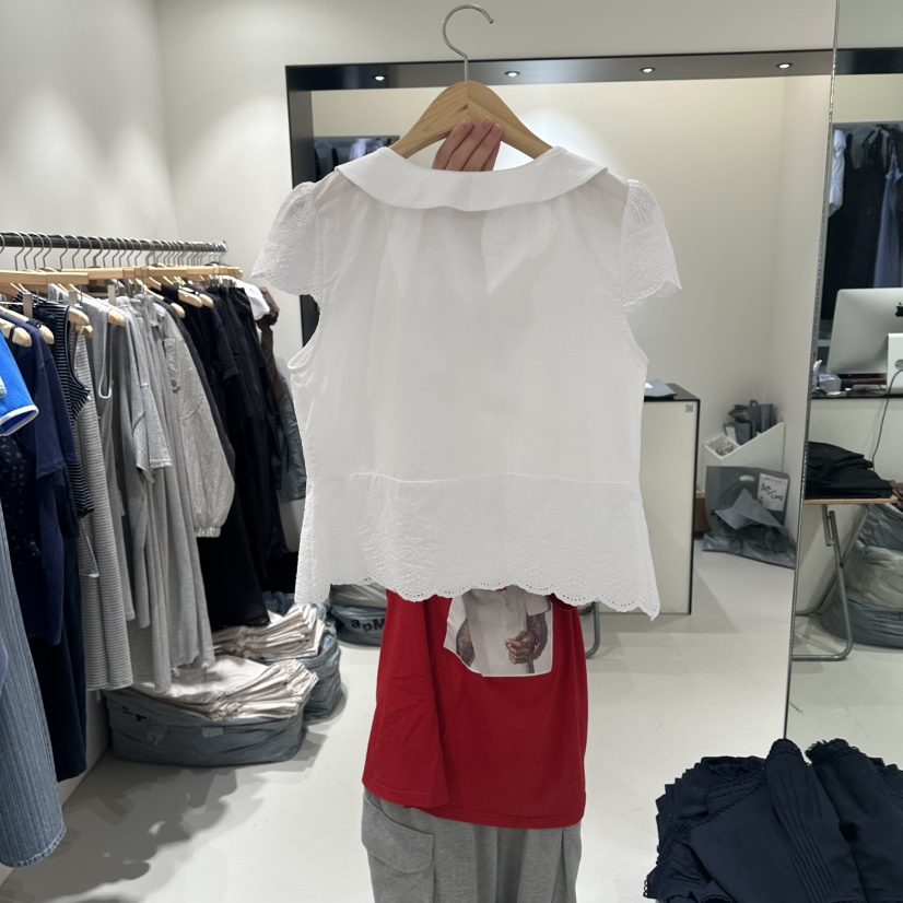 BEENS韓國直郵實拍女士新品時尚人氣推薦26夏季襯衫蕾絲衫BEENS襯衫/蕾絲衫
