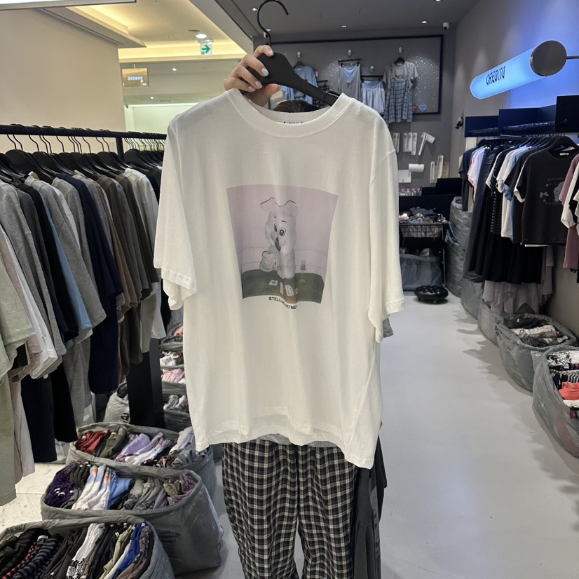 CREDITO韓國直郵女士新品人氣26夏季熱賣時尚職業T恤兔子CREDITOT恤圖色1