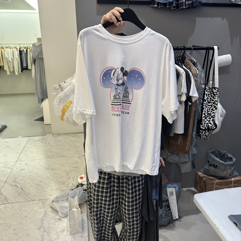 CREDITO韓國東大門直郵女士新品26春夏26夏季時尚休閑T恤CREDITOT恤圖色1