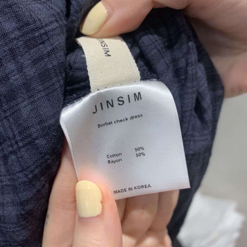 JINSIM韓國直郵實拍女裝新款人氣職業26春夏推薦連衣裙格紋JINSIM連衣裙