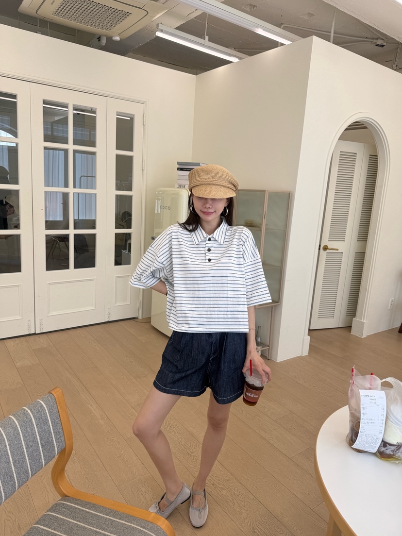 LUMIPLE韓國直郵女士新款時尚職業熱賣人氣26夏季T恤短款LUMIPLET恤