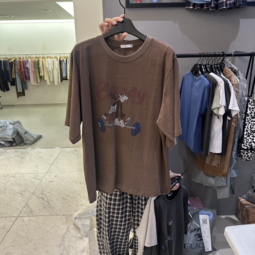 CREDITO韓國直郵女士新品人氣推薦職業26夏季熱賣休閑T恤CREDITOT恤圖色1