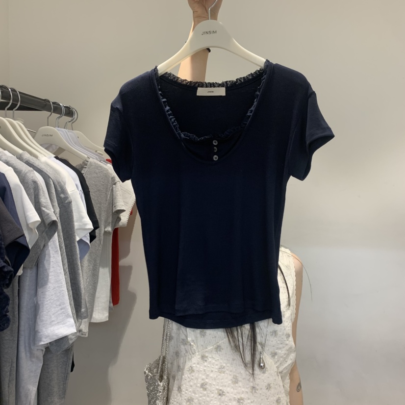 JINSIM東大門實拍韓國女士新品26夏季推薦時尚職業26春夏T恤JINSIMT恤圖色4