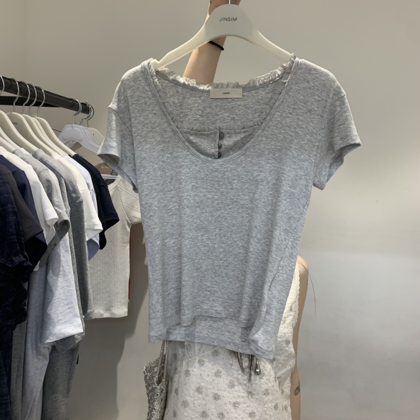 JINSIM東大門實拍韓國女士新品26夏季推薦時尚職業26春夏T恤JINSIMT恤圖色5