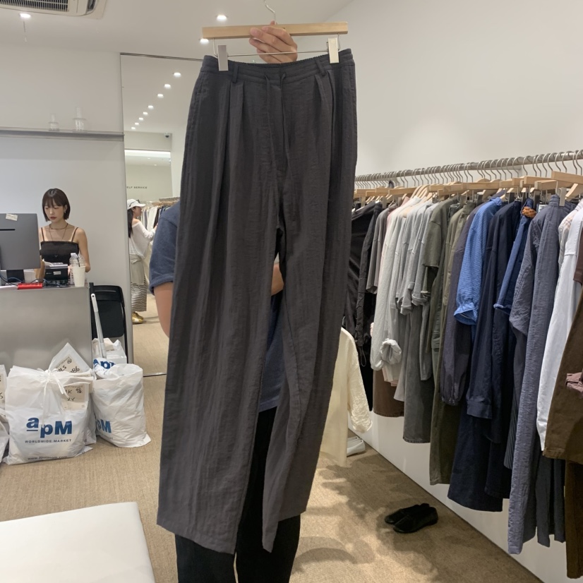 SELF SERVICE韓國代購女裝新品人氣時尚休閑熱賣休閑褲褶裥SELF SERVICE休閑褲圖色3