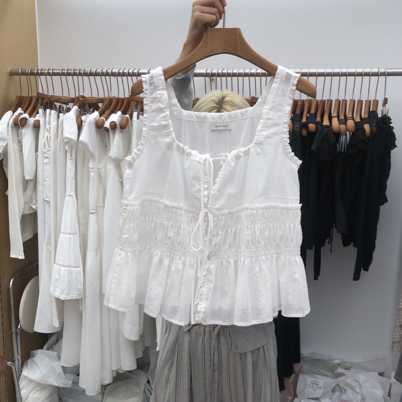 DRESS ROOM韓國東大門代購女裝新款人氣26春夏職業吊帶背心DRESS ROOM吊帶/背心圖色1
