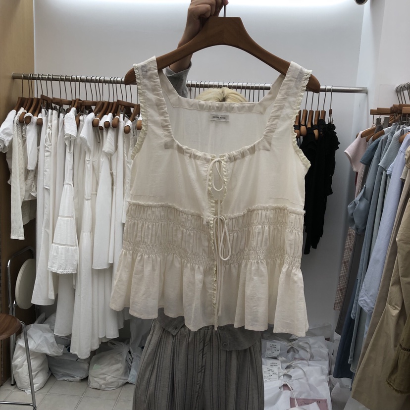 DRESS ROOM韓國東大門代購女裝新款人氣26春夏職業吊帶背心DRESS ROOM吊帶/背心圖色3