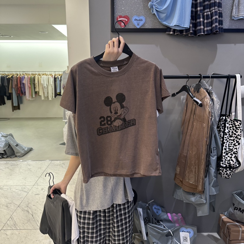 CREDITO韓國直郵女裝新品推薦熱賣26夏季職業26春夏人氣T恤CREDITOT恤圖色3