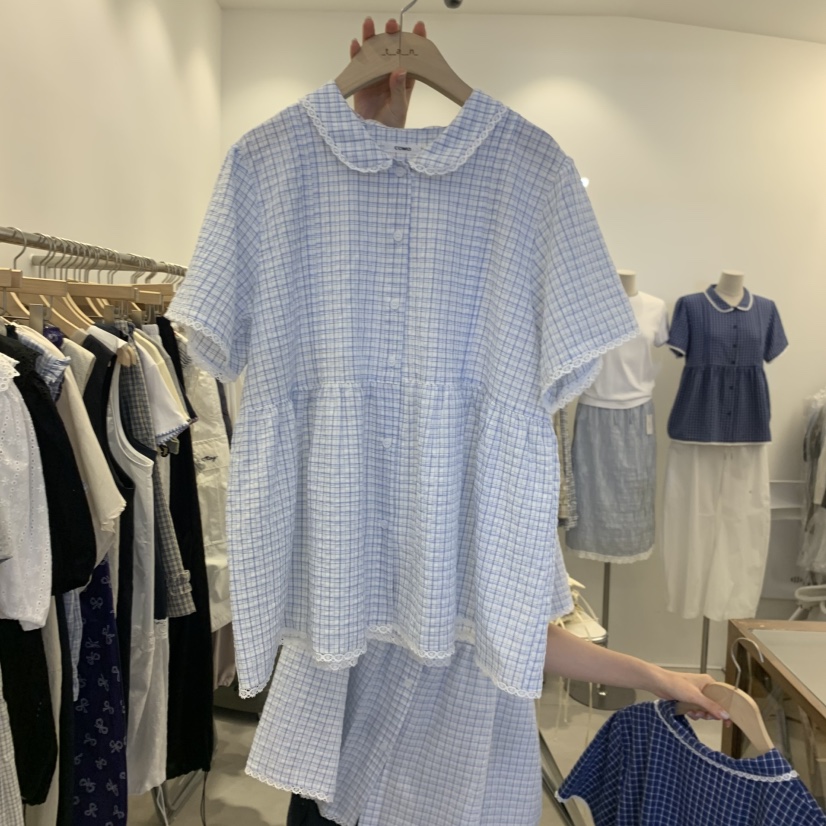 TAN&amp;COMO韓國直郵實拍女裝新品人氣26夏季襯衫蕾絲衫tan-COMO襯衫/蕾絲衫圖色2