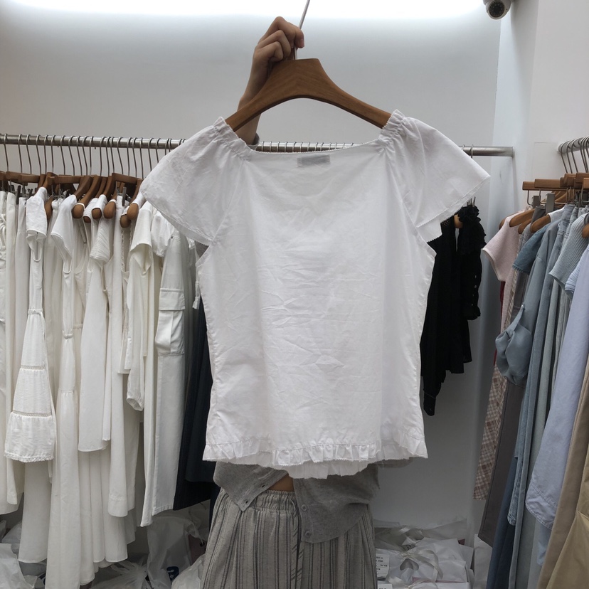DRESS ROOM韓國直郵女裝新品26夏季人氣熱賣休閑襯衫蕾絲衫DRESS ROOM襯衫/蕾絲衫