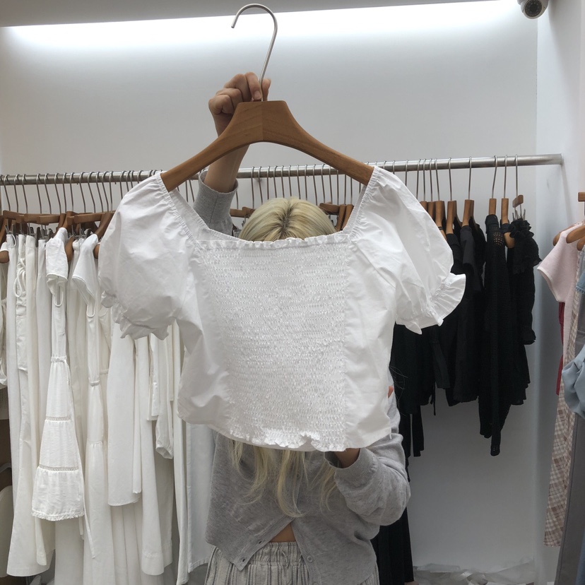 DRESS ROOM東大門實拍韓國女裝新品26夏季襯衫蕾絲衫絲帶DRESS ROOM襯衫/蕾絲衫