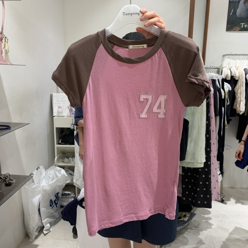 TEMPTING韓國直郵女士新款推薦熱賣26夏季休閑人氣26春夏T恤TEMPTINGT恤圖色2