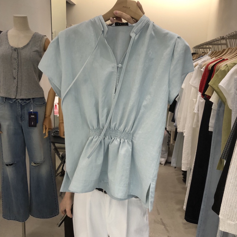 PHILO韓國直郵實拍女士新品職業26春夏推薦休閑襯衫蕾絲衫PHILO襯衫/蕾絲衫圖色2