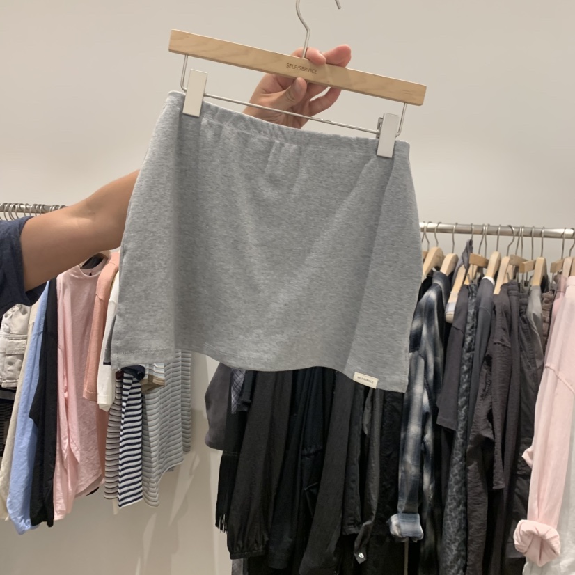 SELF SERVICE東大門實拍韓國女士新款26春夏休閑裙褲羅紋SELF SERVICE裙褲圖色3
