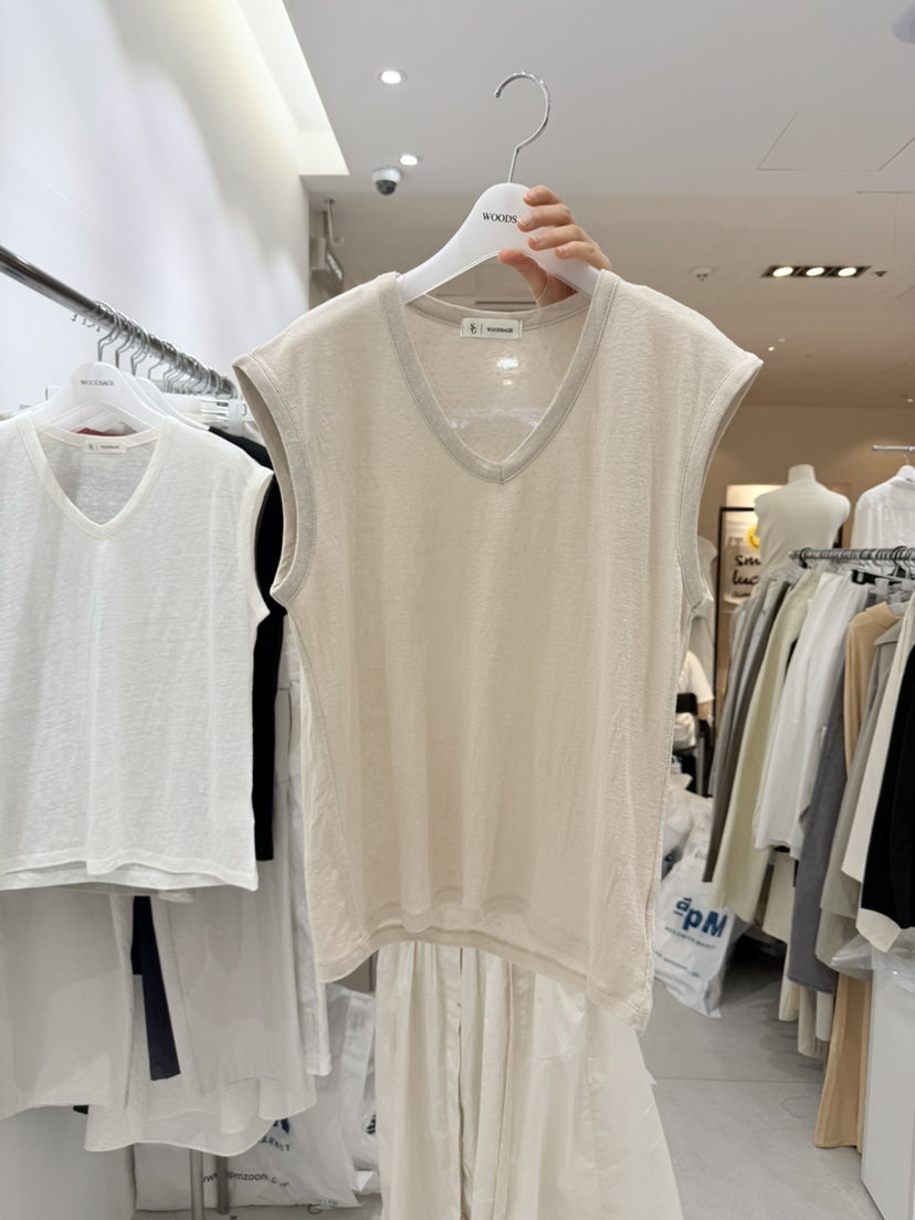 WOOD SAGE韓國東大門代購女裝新品休閑熱賣吊帶背心無袖WOOD SAGE吊帶/背心圖色1