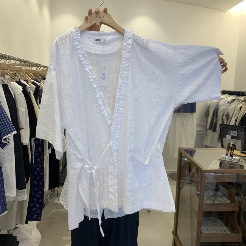 TAN&amp;COMO韓國直郵實拍女士新款熱賣時尚職業襯衫蕾絲衫tan-COMO襯衫/蕾絲衫