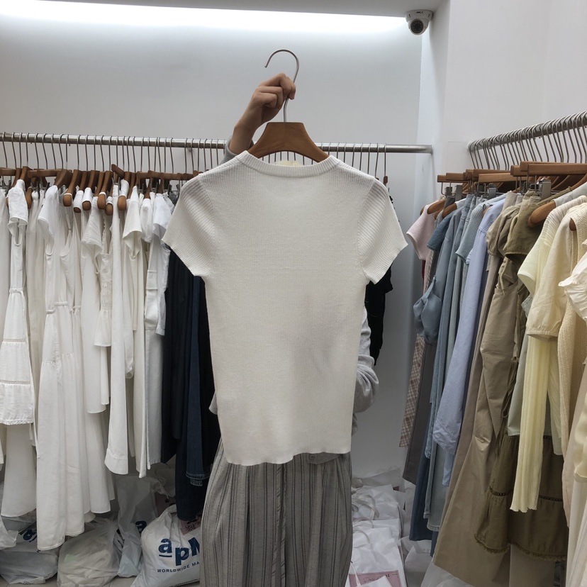 DRESS ROOM韓國直郵女裝新品休閑時尚熱賣26春夏職業T恤DRESS ROOMT恤