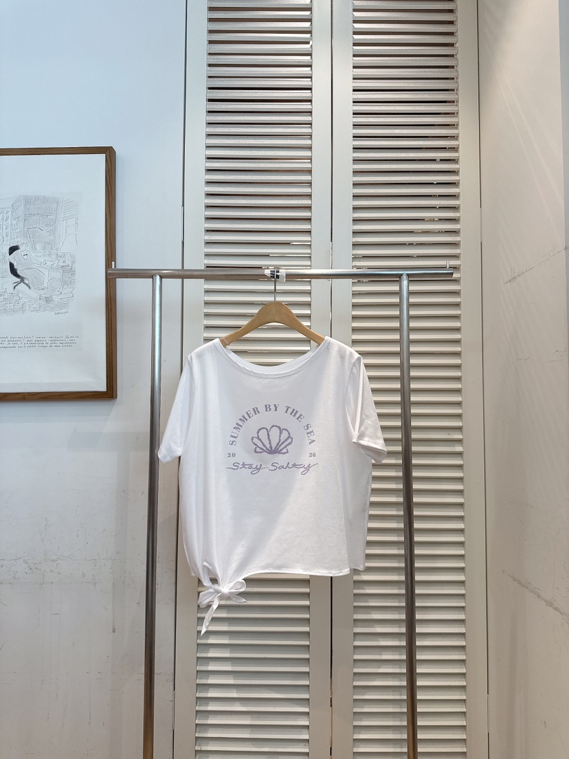 FAVE-L韓國代購女裝新品職業人氣26夏季休閑時尚T恤絲帶FAVE-LT恤圖色1