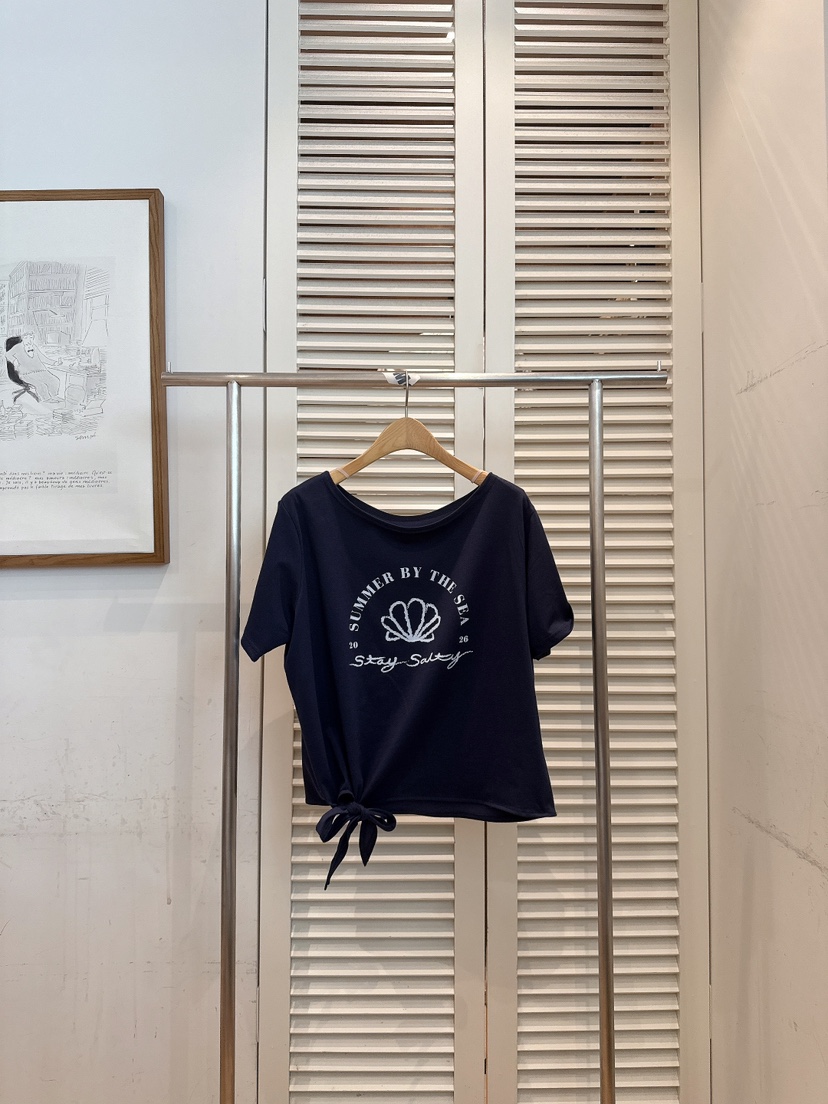 FAVE-L韓國代購女裝新品職業人氣26夏季休閑時尚T恤絲帶FAVE-LT恤圖色3