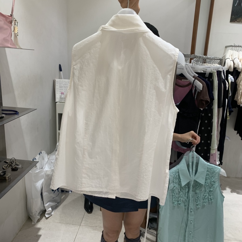 TEMPTING韓國東大門直郵女士新款職業人氣襯衫蕾絲衫含腰繩TEMPTING襯衫/蕾絲衫