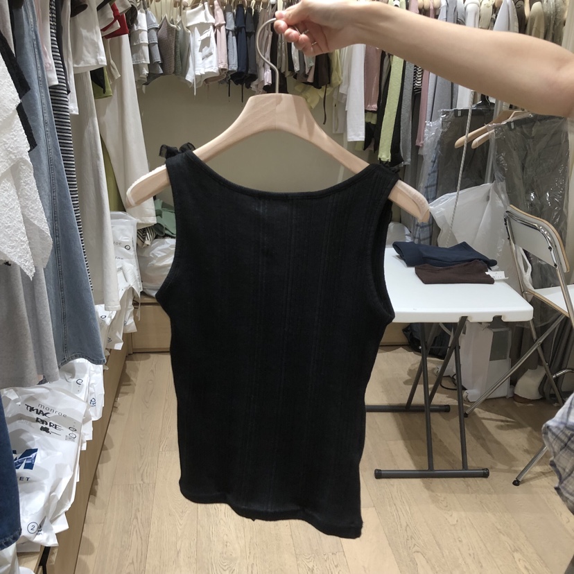 MEMOIRE韓國代購女裝新品熱賣職業26夏季休閑吊帶背心無袖MEMOIRE吊帶/背心