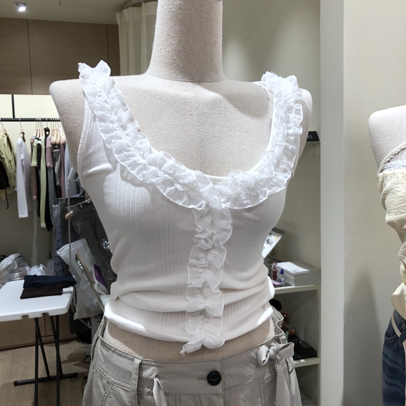 MEMOIRE韓國代購女裝新品熱賣職業26夏季休閑吊帶背心無袖MEMOIRE吊帶/背心圖色1
