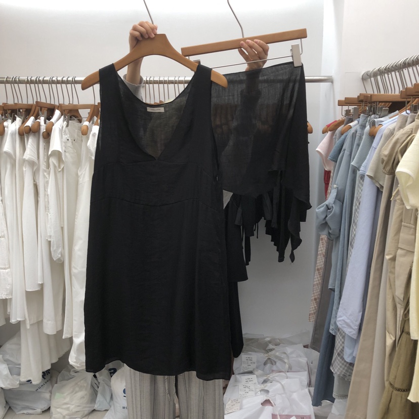 DRESS ROOM韓國東大門代購女裝新款26春夏推薦休閑套裝圍巾DRESS ROOM套裝圖色2