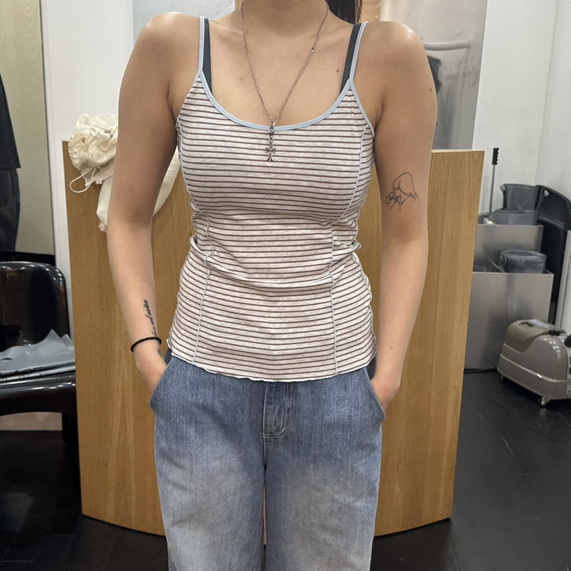 AIME HOPE MAKE/MYNAMEIS東大門實拍韓國女裝新品休閑吊帶背心AIME HOPE MAKE/MYNAMEIS吊帶/背心圖色3