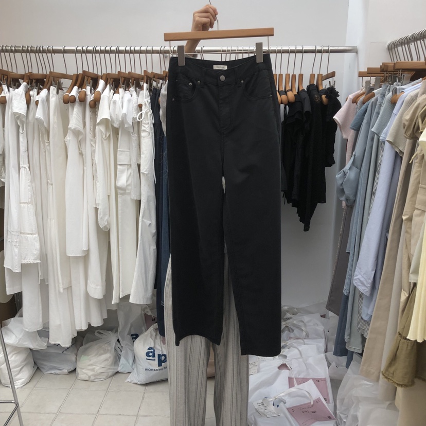 DRESS ROOM韓國直郵實拍女裝新品休閑26夏季職業休閑褲棉質DRESS ROOM休閑褲圖色3